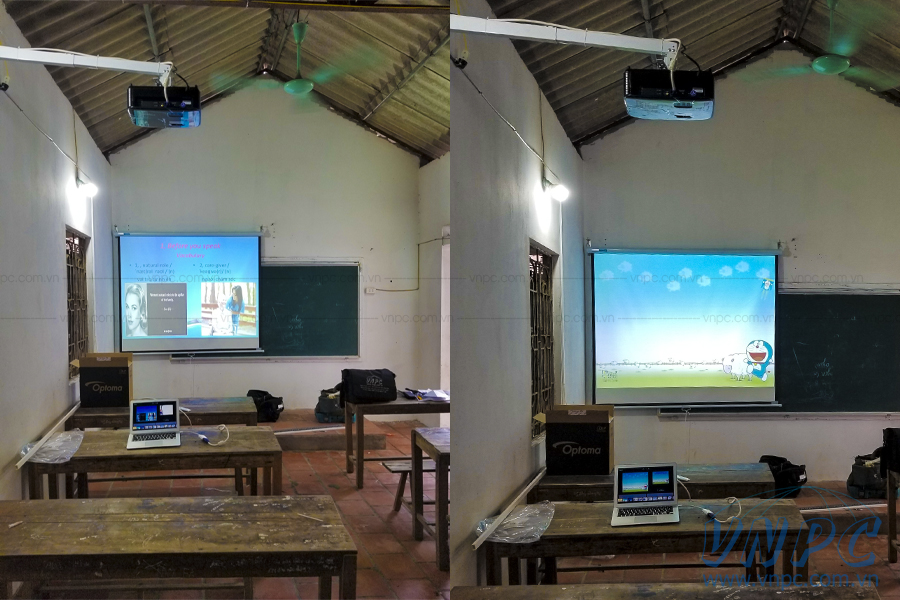 Lắp Optoma PS368 cho lớp học tại Bắc Ninh
