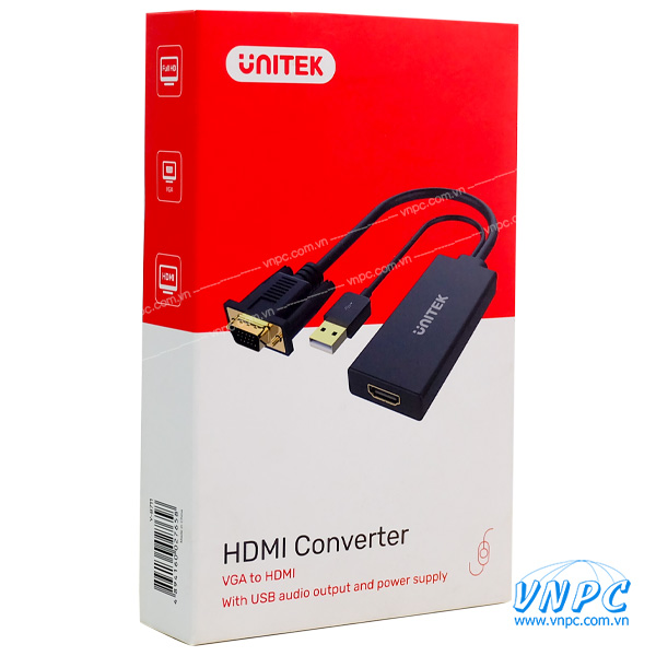 Cáp chuyển đổi VGA sang HDMI chính hãng Unitek