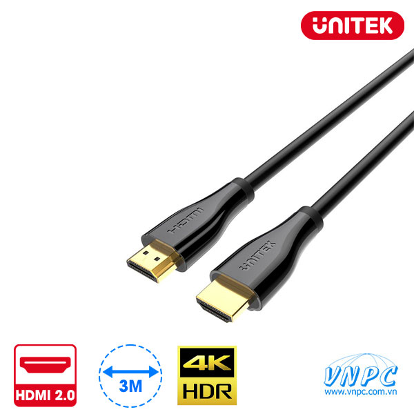 Cáp HDMI 2.0 Unitek 3M