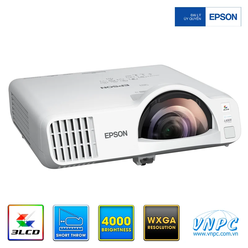 Epson EB L210SF Máy chiếu Laser cự ly ngắn cao cấp Epson EB L210SF là dòng máy chiếu Laser cự ly ngắn cao cấp mang lại giải pháp trình chiếu chất lượng cao cho phòng học và phòng họp.