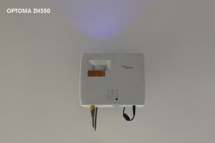 Lắp máy chiếu Optoma ZH350 & Màn chiếu điện 150inch