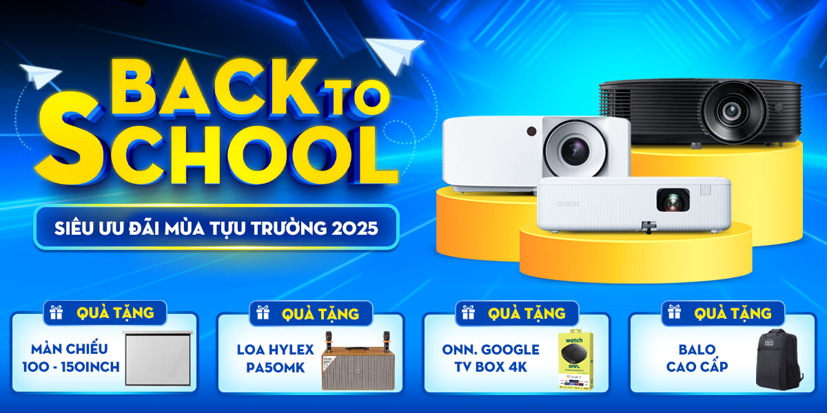 Khuyến mãi máy chiếu Mừng Năm Học Mới 2025