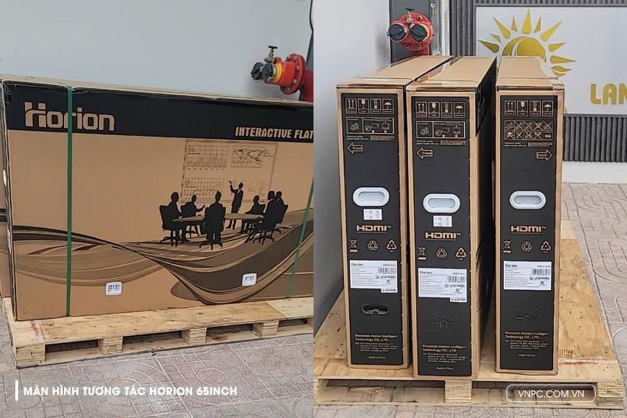 Lắp đặt màn hình tương tác Horizon 65inch tại Trung tâm ngoại ngữ Hướng Dương