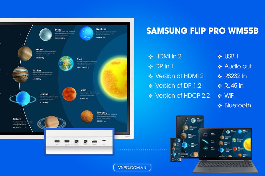 Màn hình tương tác Samsung Flip Pro WM55B