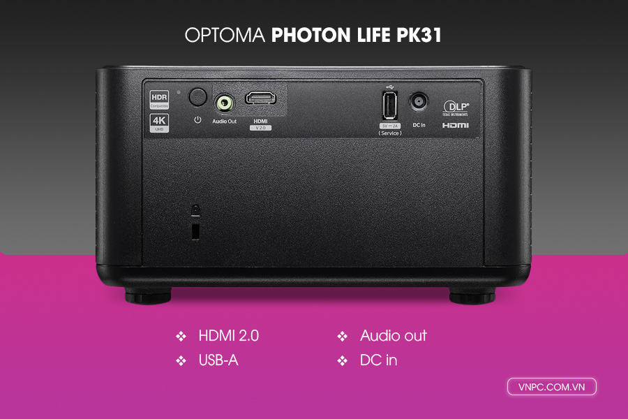 Optoma Photon Life PK31 Máy chiếu 4K UHD 3LED nhỏ gọn