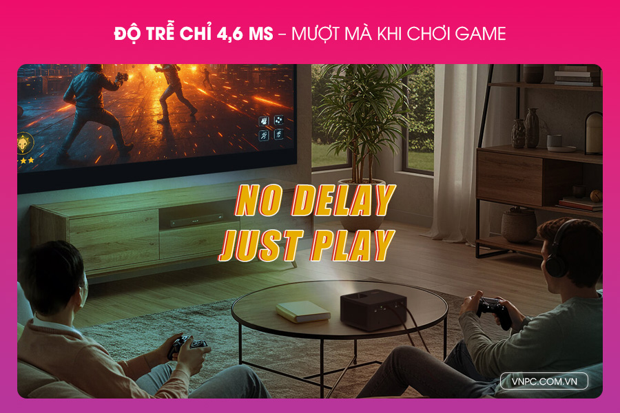 Optoma Photon Life PK31 Độ trễ 4.6ms trải nghiệm chơi game mượt mà, phản hồi nhanh
