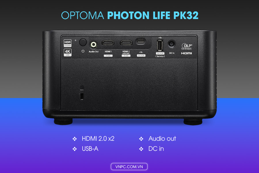 Optoma Photon Life PK32 Máy chiếu 4K UHD 4LED nhỏ gọn