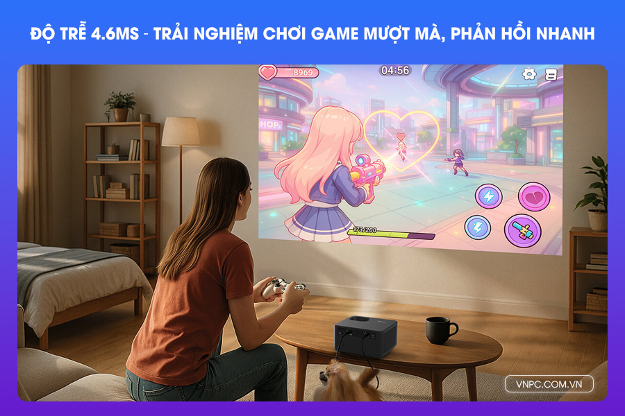 Optoma Photon Life Độ trễ 4.6ms trải nghiệm chơi game mượt mà, phản hồi nhanh