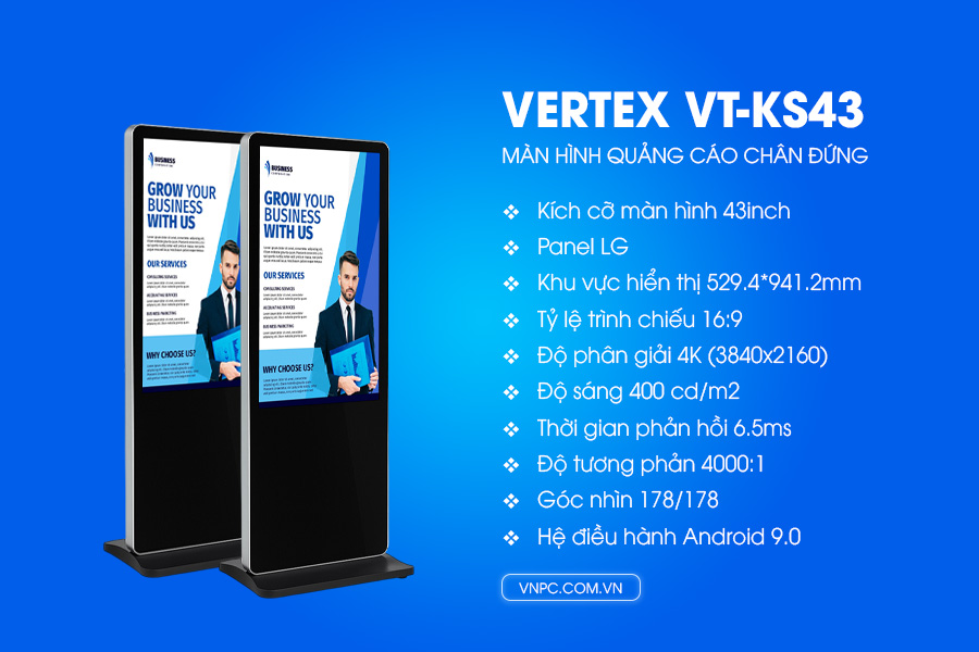 VERTEX VT-KS43 Màn hình quảng cáo chân đứng