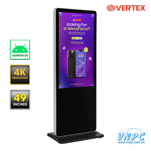 VERTEX VT-KS49 Màn hình quảng cáo chân đứng 49inch VERTEX VT-KS49 Màn hình quảng cáo chân đứng 49inch