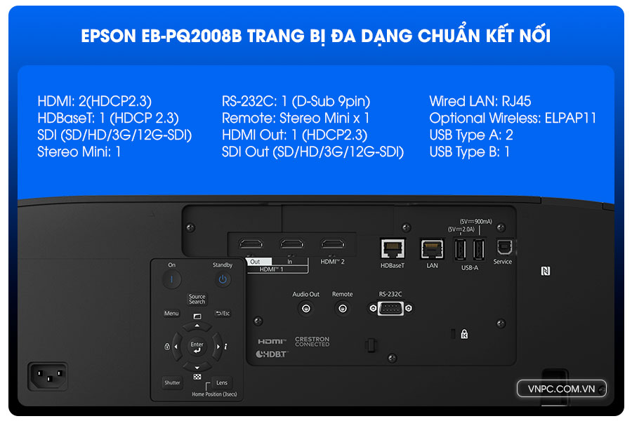 Epson EB-PQ2008B Máy chiếu Laser 4K độ sáng cao