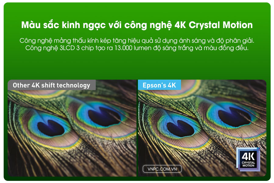 Epson EB-PQ2213B công nghệ 4K Crystal Motion