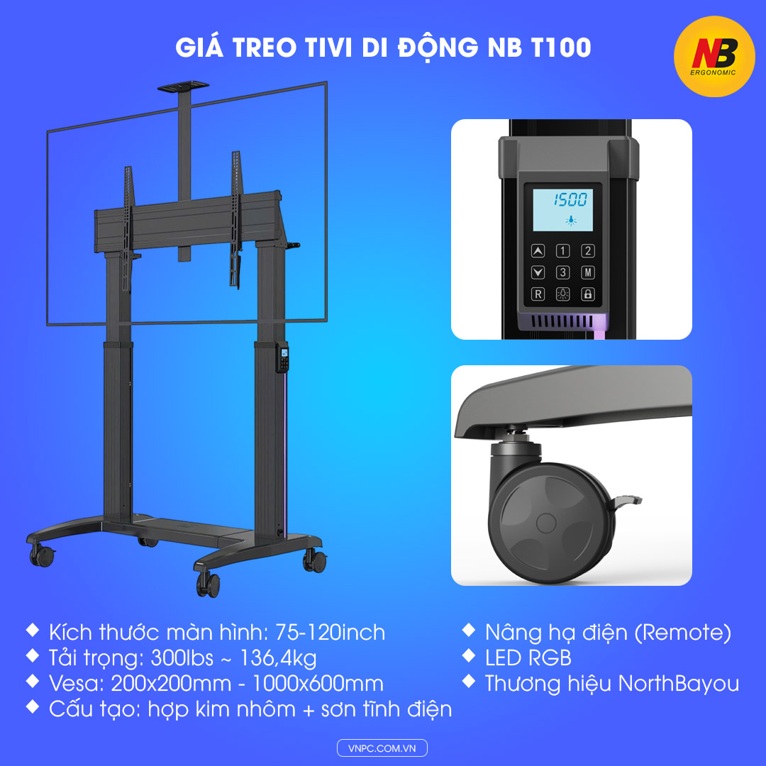 Giá treo tivi di động NB T100