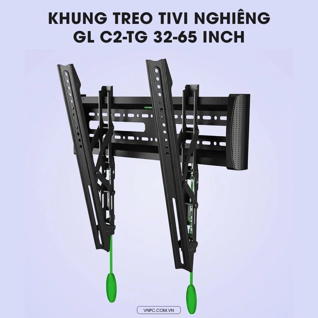 Khung treo tivi nghiêng GL C2-TG là giải pháp lắp đặt treo tường linh hoạt dành cho tivi màn hình phẳng kích thước từ 32 đến 65 inch.