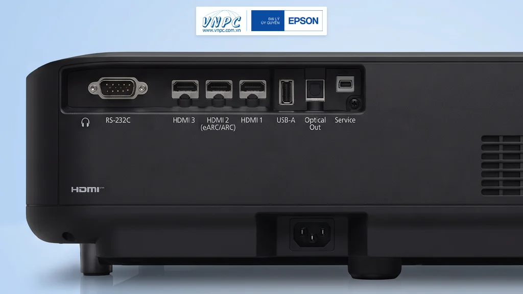Epson EH-LS670 trang bị ba cổng HDMI chuẩn HDCP 2.3 hỗ trợ eARC