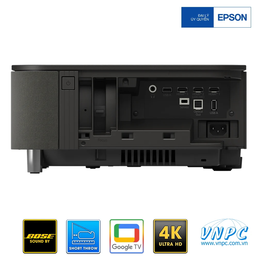 Hệ thống âm thanh Bose và Dolby Audio trên Epson EH-LS970B Epson EH-LS970B nổi bật khi sở hữu hệ thống âm thanh 2.1 kênh 20W từ Bose và Dolby Audio kết hợp nền tảng Google TV thông minh.